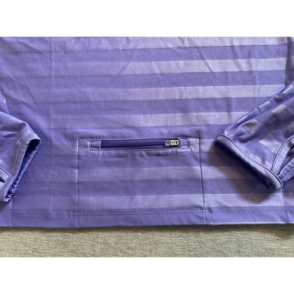 Vogo Athletica Striped 1/4 Zip Athletic Jacket Thumbholes Womens Size Small S - Picture 4 of 7